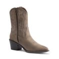 thumbnail image 2 of Women Cowboy Boots Pointed Toe Chunky Heel Western Cowgirl Boots with Side Zipper Pull On Stitched Ankle Boots for Casual Riding or Fashion, 2 of 5