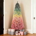 thumbnail image 3 of Colorful Flocked Christmas Tree 7.5FT, Bringstar Artificial Xmas Tree with 1927 Premium PVC Branch Tips, 3 of 8