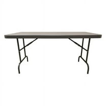 AbilityOne  60 in. Rectangular Folding Table, Charcoal Gray