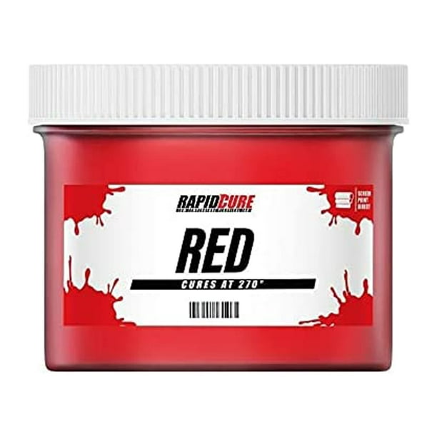 Tinta de serigrafía de curado rápido roja (cuarto de galón - 32 oz.) - Tinta Plastisol para tela de serigrafía - Plastisol de curado a baja temperatura por Screen Print Direct - Tinta plastisol roja p