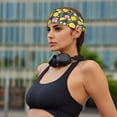 thumbnail image 4 of Lemon tropical leaves Headbands for Women Men, Workout Elastic Sweat Band for Yoga Running Cycling Gym Exercise Non Slip Head Bands for Women's Hair, 4 of 5