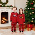 thumbnail image 2 of Family Matching Superhero Pajamas Set Red Comic Hero Graphic Long Sleeve Sleepwear for Christmas Gifts, 2 of 5
