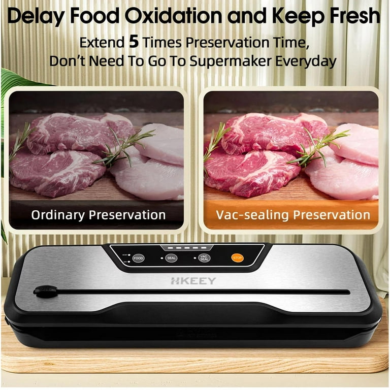Vacuum-Sealer-Machine - Food Vacuum Sealer for Food Saver - Automatic Air  Sealing System for Food Storage Dry and Moist Food Modes Compact Design  12.6 Inch with 15Pcs Seal Bags Starter Kit 