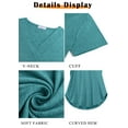 thumbnail image 6 of MOSHU Deep V Neck Womens Tops Curved Hem Shirts for Women Fashion Trendy Blouses Casual Loose Fit Tees Tops, 6 of 9