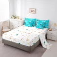 thumbnail image 5 of Homewish Cute Santa Claus 7pcs Bedding Comforter Set,Happy Christmas Queen Bedding Sets,Snowman Gingerbread Man Pattern Queen Sheet Sets For Girl,Microfiber Bedroom Decor Reversible, 5 of 8