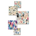 thumbnail image 3 of Designart "Soft Boho Fronds I" Floral Wall Art Set Of 5 - Pink Cottage Living Room Metal Art Set, 3 of 6