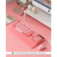 thumbnail image 2 of Teclado y ratón inalámbricos Trueque Cute Typewriter Pink, 2 of 9