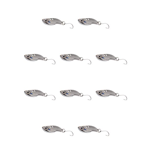 Advancent Kit de cucharas para trucha, señuelo de pesca Wobbler tembloroso, Mini cebo Crankbait de un solo gancho, cebos de agua dulce para Plata 4g 10Conjunto
