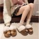 thumbnail image 4 of Zapatillas lindas de gatito para mujer, pantuflas suaves de felpa cálidas con diseño de gato Kawaii, pantuflas acogedoras para interiores y exteriores,Khaki,8.5-9.5, 4 of 6