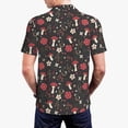 thumbnail image 5 of Rocae Fly Agaric and Flowers for Men's Short Sleeve Polo Shirt, Quick Drying Performance Moisture Wicking Sports Men's Golf Shirt, 5 of 9