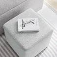 thumbnail image 6 of Ottoman Accent Chair, Grey Gray, Fabric, Living Kitchen Cafe Bistro Hospitality Restaurant, Modern Contemporary HB36569, 6 of 9
