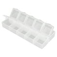 thumbnail image 3 of Caja organizadora de rejilla de plástico blanco con 10 compartimentos para guardar joyas, pendientes, clavos y herramientas., 3 of 14