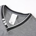thumbnail image 5 of Men's V Neck T-Shirt Short Sleeve Slim Casual Top With Chest Pocket Summer Lightweight Tee Gray XL, 5 of 5