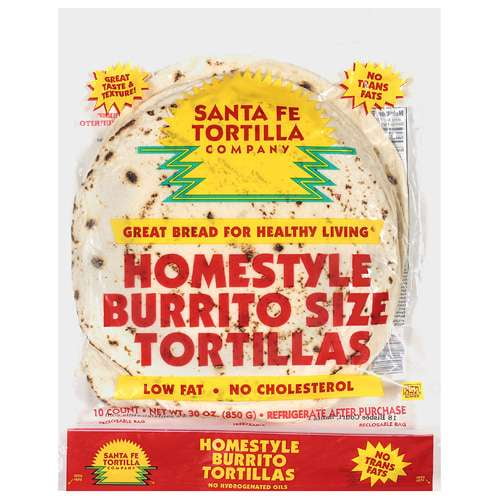 Santa Fe Tortilla Company Homestyle Burrito Size Tortillas, 10 ct