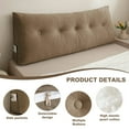 thumbnail image 4 of Lovote Triangular Headboard Pillow with Side Pockets, Chenille Fabric, Bed Rest Reading Pillow, Removable & Washable Cover, Daybed Wedge Pillow for King Beds, 4 of 7