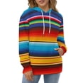 thumbnail image 3 of Mexican Serape Oversized Hoodies for Women Pullover Womens Clothes with Pocket Mens Ultimate Pullover Hoodie Sweatshirt S-6XL, 3 of 8