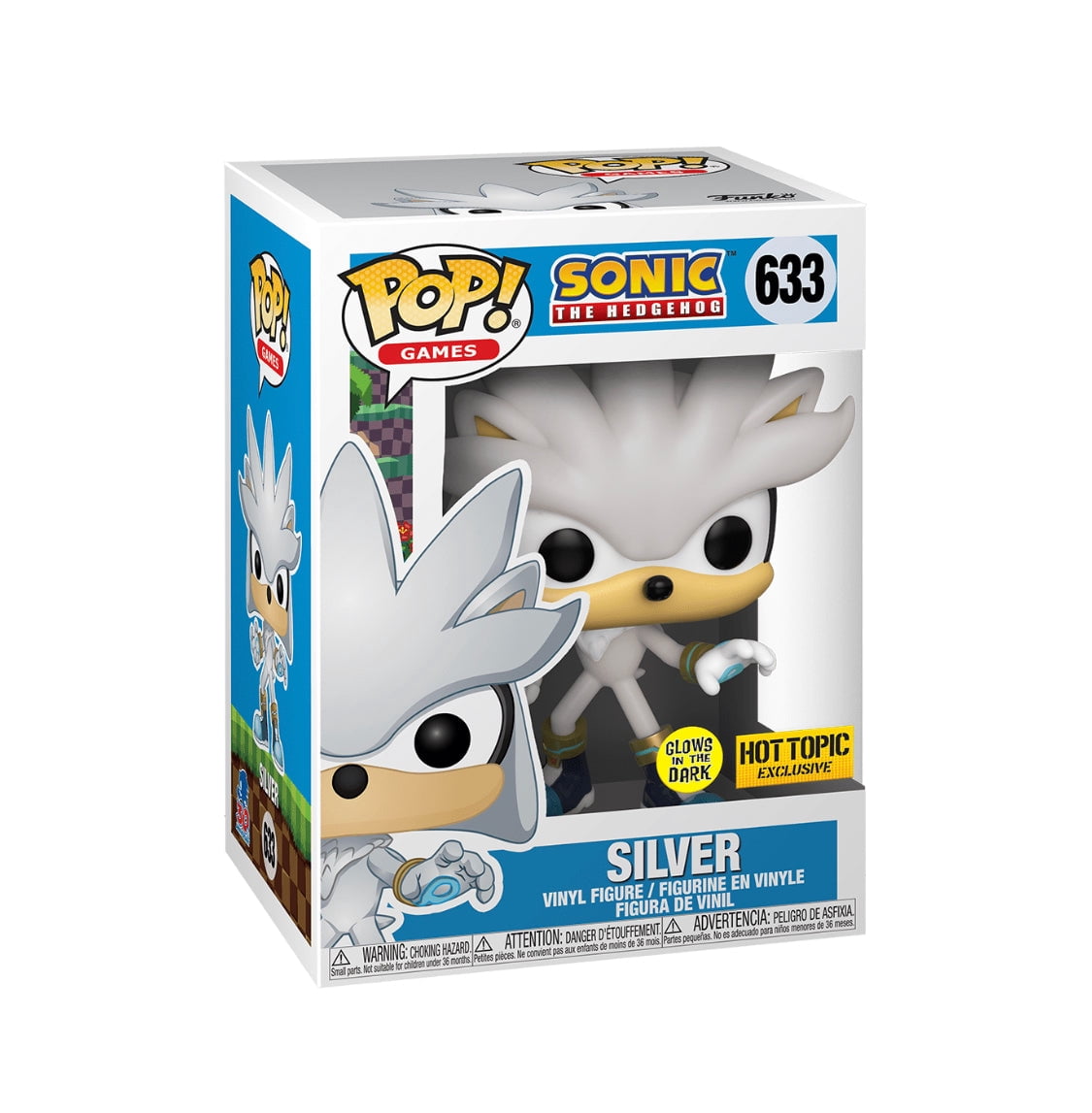 Funko POP! Games Sonic The Hedgehog - Silver [Glows in The Dark] 30th Anniversary Exclusive
