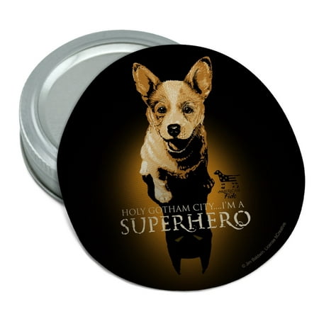 Superhero Dog Shadow Round Rubber Non-Slip Jar Gripper Lid Opener