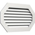 thumbnail image 2 of Ekena Millwork 36"W x 32"H Horizontal Elongated Octagon (41"W x 37"H Frame Size) Functional, PVC Gable Vent with 1" x 4" Flat Trim Frame, 2 of 14