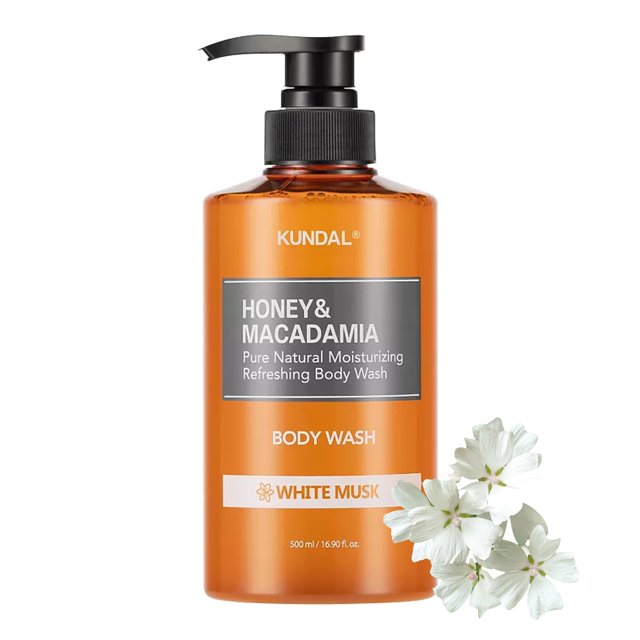 Gel de baño KUNDAL Nature con miel y macadamia, 500 ml, nutrición profunda