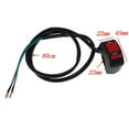 thumbnail image 2 of Colaxi Motorcycle Handlebar Push Switch 7/8" Mount Wire Length 80cm Wide Applications , A, 2 of 7