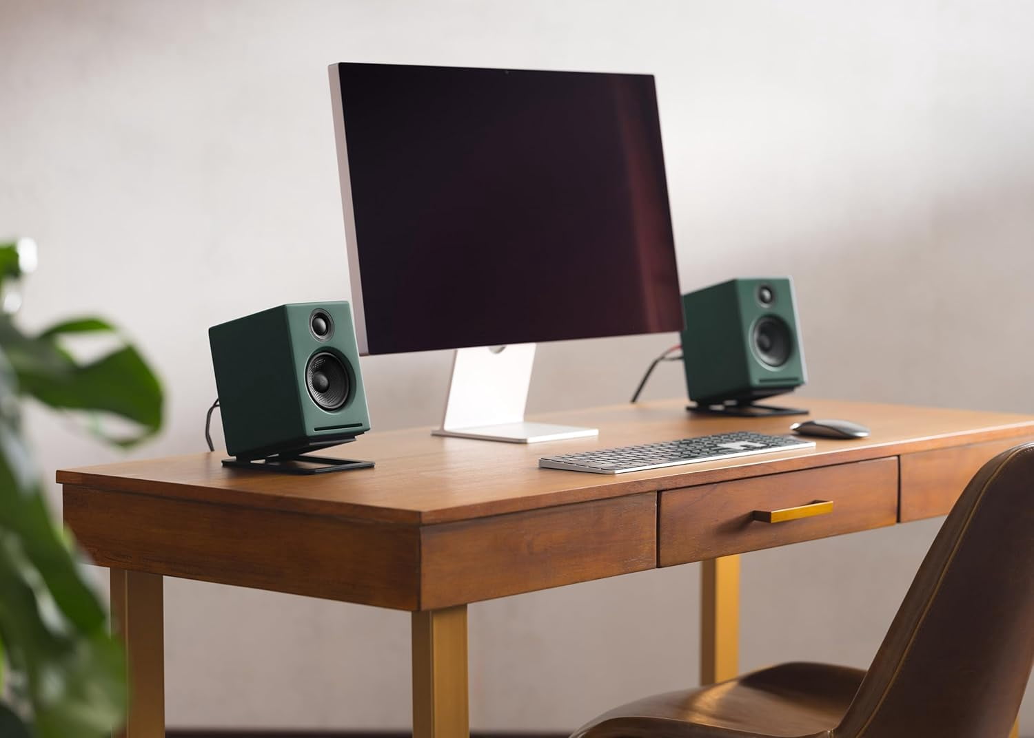 Audioengine A2 24 Bit Hi Res Desktop Speakers with Bluetooth - Pair (Green)