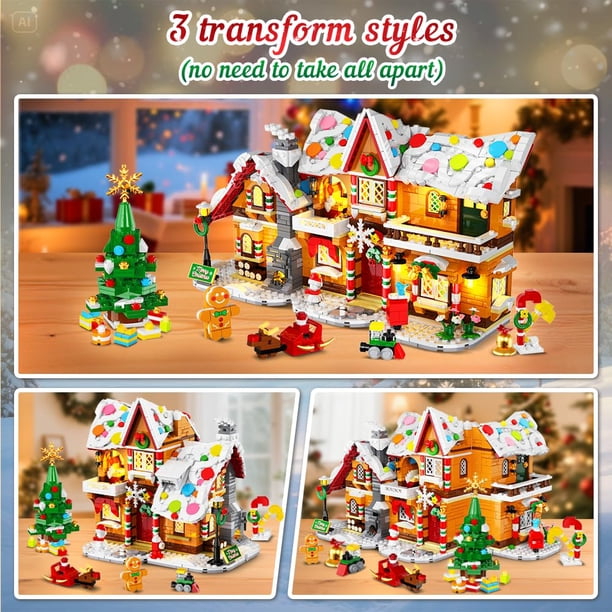Calendrier de l'Avent 2025 Fleurs 3.6 Mini Set de Construction – Calendrier de Noël 24 Jours, Blocs de Construction Succulentes 827PCS, Cadeaux de