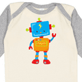 thumbnail image 4 of Inktastic Cute Robot, Colorful Robot, Funny Robot, Robotics Boys or Girls Long Sleeve Baby Bodysuit, 4 of 5
