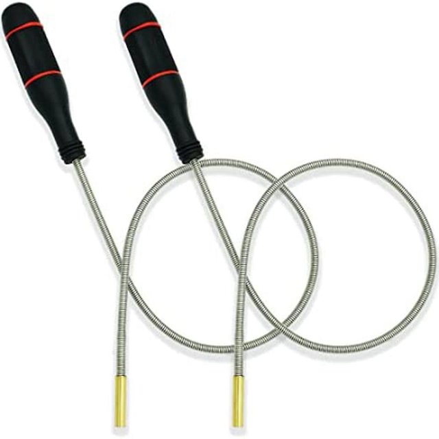 Herramienta de recogida magnética flexible de 2 piezas, 23,6 pulgadas de largo, imán flexible Bend-It, recogida de serpiente, Ma flexible