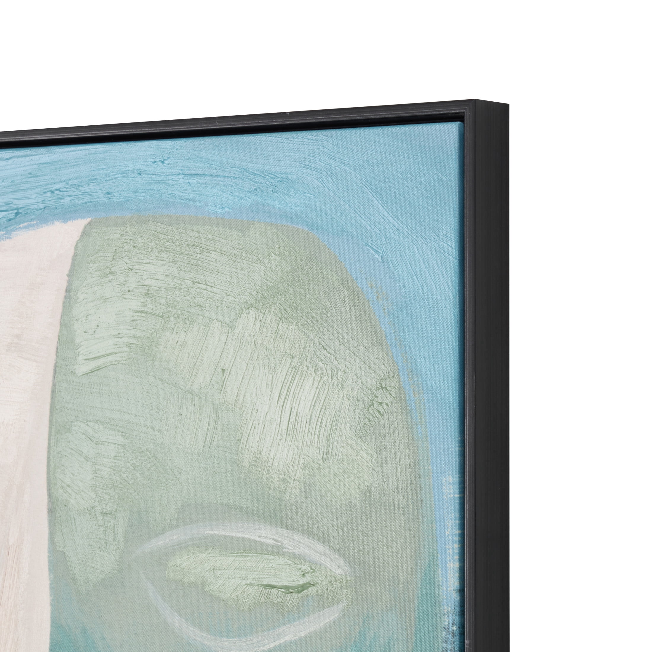 30" x 40" Impressionist Woman Framed Wall Art with Brushed Paint Strokes and Black Frame, by DecMode