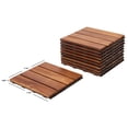 thumbnail image 5 of SAFAVIEH Phuket Outdoor Patio 4 Slat Wooden Floor Tile, Natural, Set of 10, 5 of 7