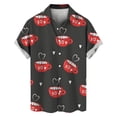thumbnail image 3 of Camisas con botones para el día de San Valentín con estampado 3D para hombre, camisas casuales de verano de manga corta con cuello extendido para la playa, camisas de moda para hombre, 3 of 5