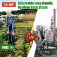 thumbnail image 4 of hltusyp 2-in-1 Garden Hoe Tool with Cultivator Rake  45" Long Handle Small weed Hoe for Weeding  Heavy Duty hand tiller Gardening Hoes for Raised Beds  Backyards Indoor Greenhouse  Ou, 4 of 9