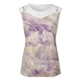 thumbnail image 5 of Camiseta sin mangas de encaje con estampado de mujer Camiseta sin mangas de empalme de cuello redondo Camiseta ligera y cómoda delgada OAVQHLG3B Store lin121212, 5 of 5