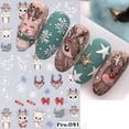 thumbnail image 2 of Pegatina de Arte de uñas de alce en relieve 5D, decoración de manicura de Papá Noel, copo de nieve, hombre de jengibre, deslizador grabado, lindo, Navidad, Invierno, 2 of 4