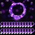 thumbnail image 1 of Cadena de luces AIKEI de 7 pies, 20 LED, impermeables, color morado, paquete de 24, 1 of 6