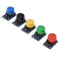 thumbnail image 1 of 5Pcs Button Module Large Push Switch Board 3 Pin PCB Push Button With Color Covers Electronic Building Blocks For Circuit Combinations, 1 of 8