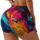 thumbnail image 1 of Fotbe Colorful Abstract Swirls Shorts Sin Costuras – Shorts Deportivos de Cintura Alta para Mujer, Elásticos para Gimnasio, Yoga, Running o Ciclismo-Medium, 1 of 8