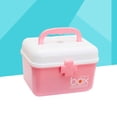 thumbnail image 1 of Medicine Storage Box Pill Storage Box Organizer First Aid Kit Box with Removable Tray & Handle Family Emergency Kit Storage Organizer - Size S (Pink), 1 of 6