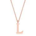 thumbnail image 1 of Precious Stars Collier Initial en Acier Inoxydable Or Rose, 1 of 1