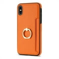 thumbnail image 2 of Nalacover for iPhone X / XS Wallet with Card Holder Slot, 360°Rotation Ring Holder Kickstand Cover for Men Women Protective Premium PU Leather Shockproof Cover For iPhone X / XS, Orange, 2 of 9