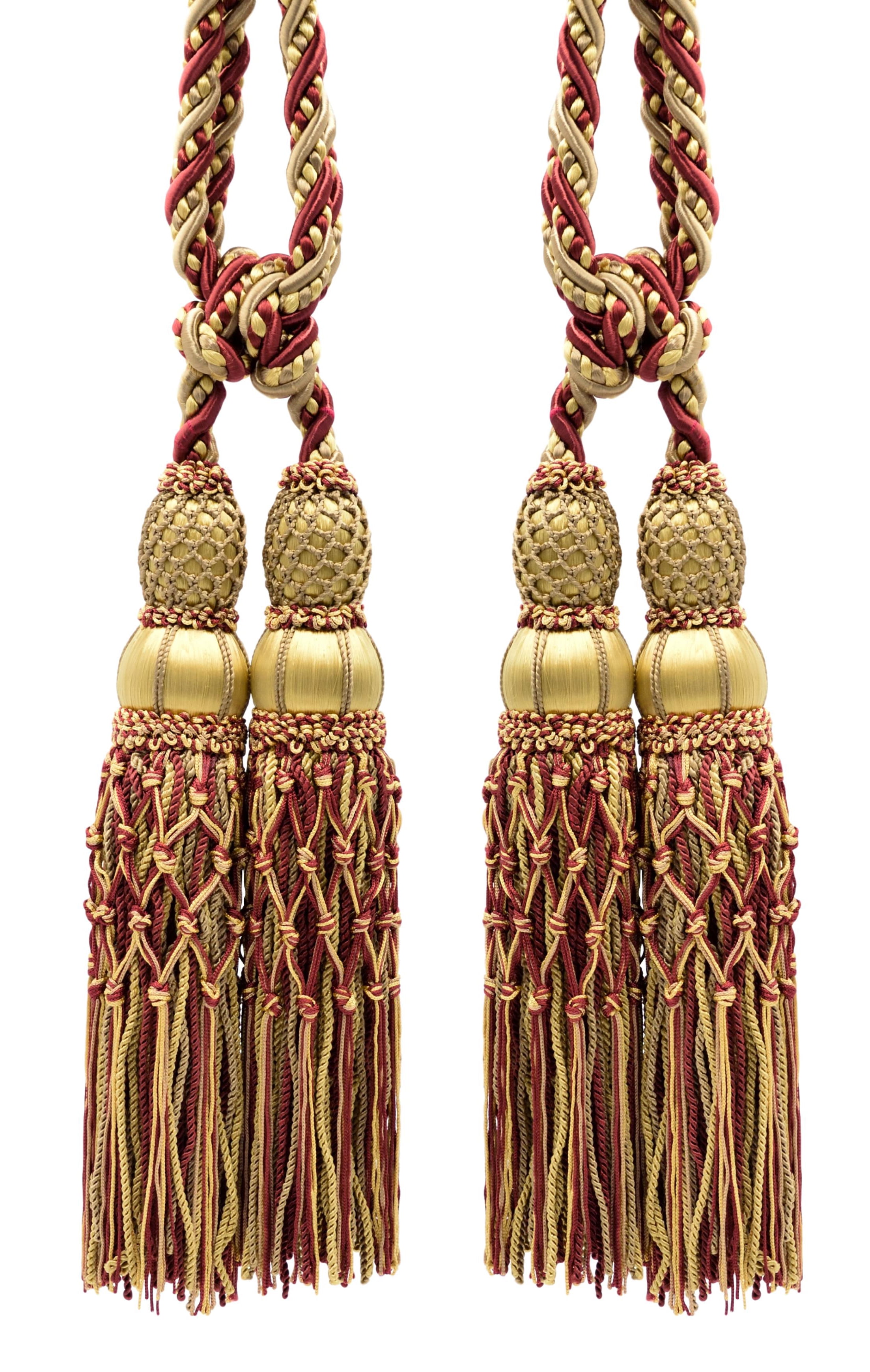 Pair of Beautiful Beechwood Gold, Camel Gold, Dark Rust Curtain ...