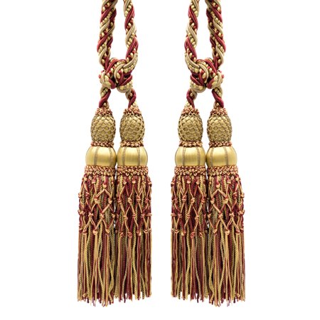 Pair Of Beautiful Beechwood Gold Camel Gold Dark Rust Curtain