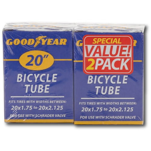 Details about   2x Goodyear 20" x 1.75-2.125 Heavy Duty Bike Tube 1 Pack New Sealed~Tire Lever 
