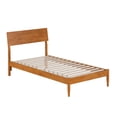thumbnail image 2 of Bradford Twin Wood Platform Bed in Light Toffee, 2 of 11