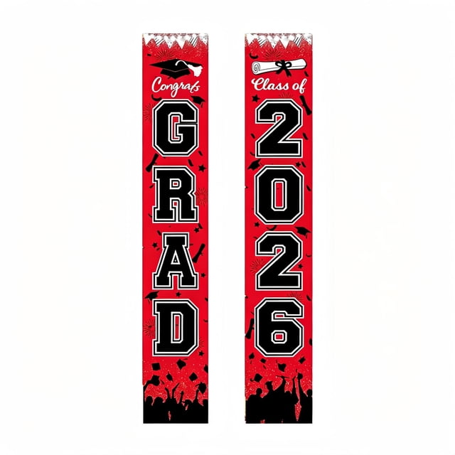 Graduation Party Banner Decorations for Porch Door Congratulations Grad Celebration School Event