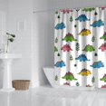 thumbnail image 2 of White Dinosaurs Plants Pattern Shower Curtain 72"x72" ,Bathroom Decorative Shower Curtains Set with 12 Hooks,Modern Waterproof Washable Shower Curtain, 2 of 6