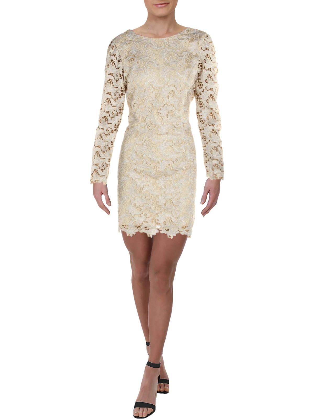 lace overlay cocktail dress
