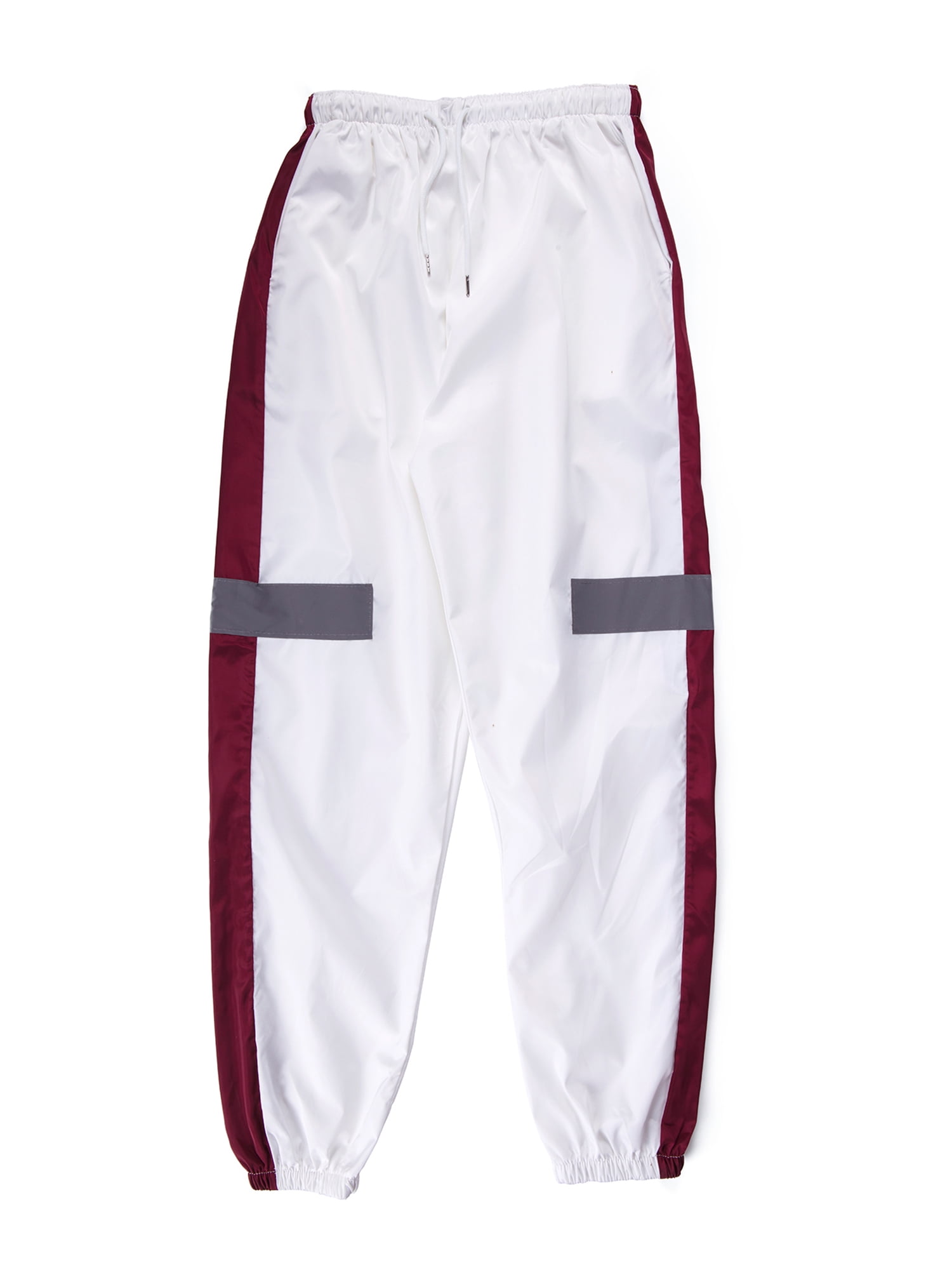 Big and Tall Mens Stripe Track Pants Skinny Stretch Trouser Elastic