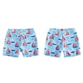 thumbnail image 5 of LRen Toddler Boy Pink Swim Trunks 4t with Compression Liner Stretch Drawstring Beach Casual Shorts Kids Boys Casual Fashion Cartoon Dinosaur Prints Boys Swim Suit Size 10, 5 of 5